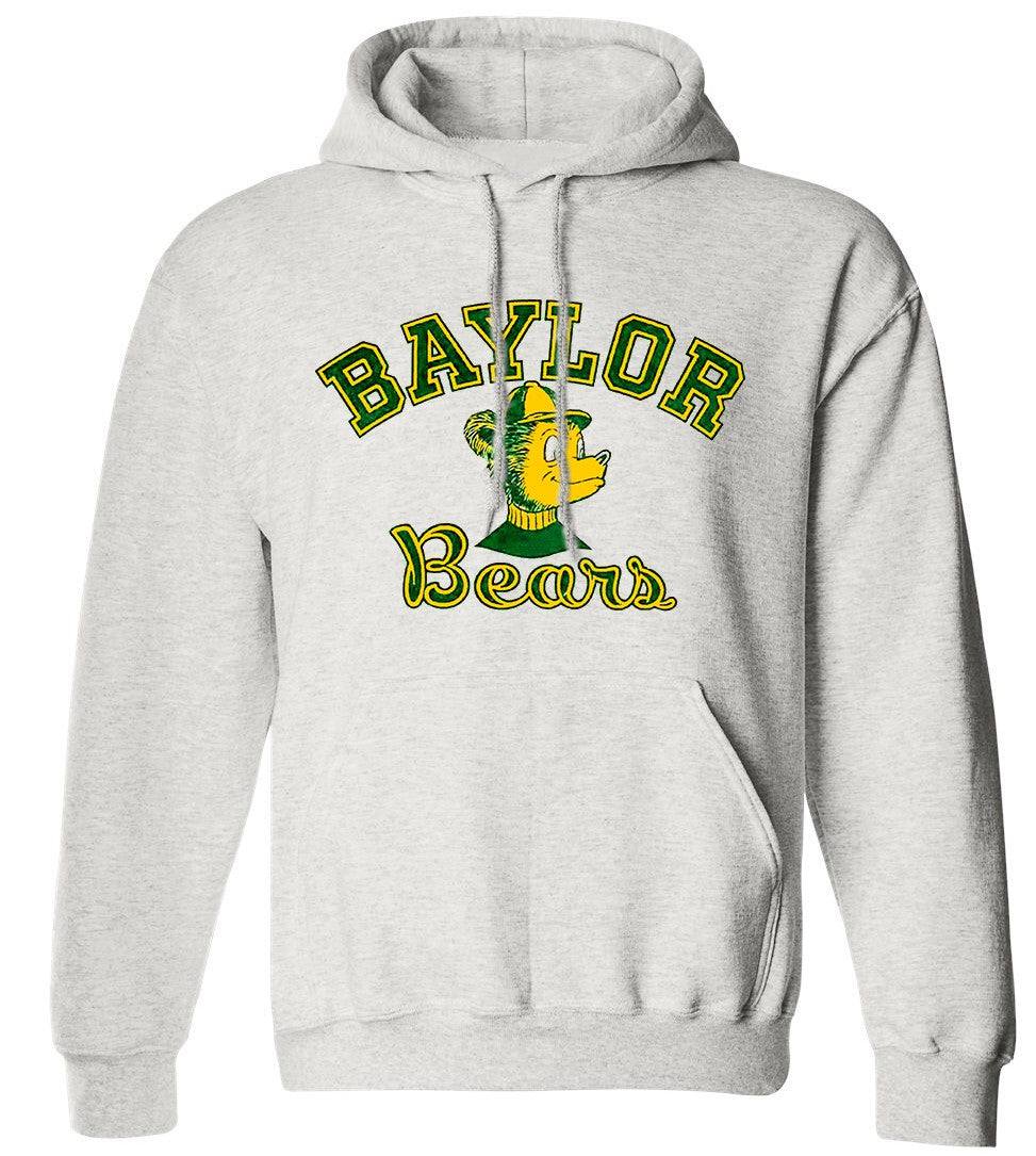 Baylor Vintage Booster Club sweatshirt in Old Skool Grey with bear design.