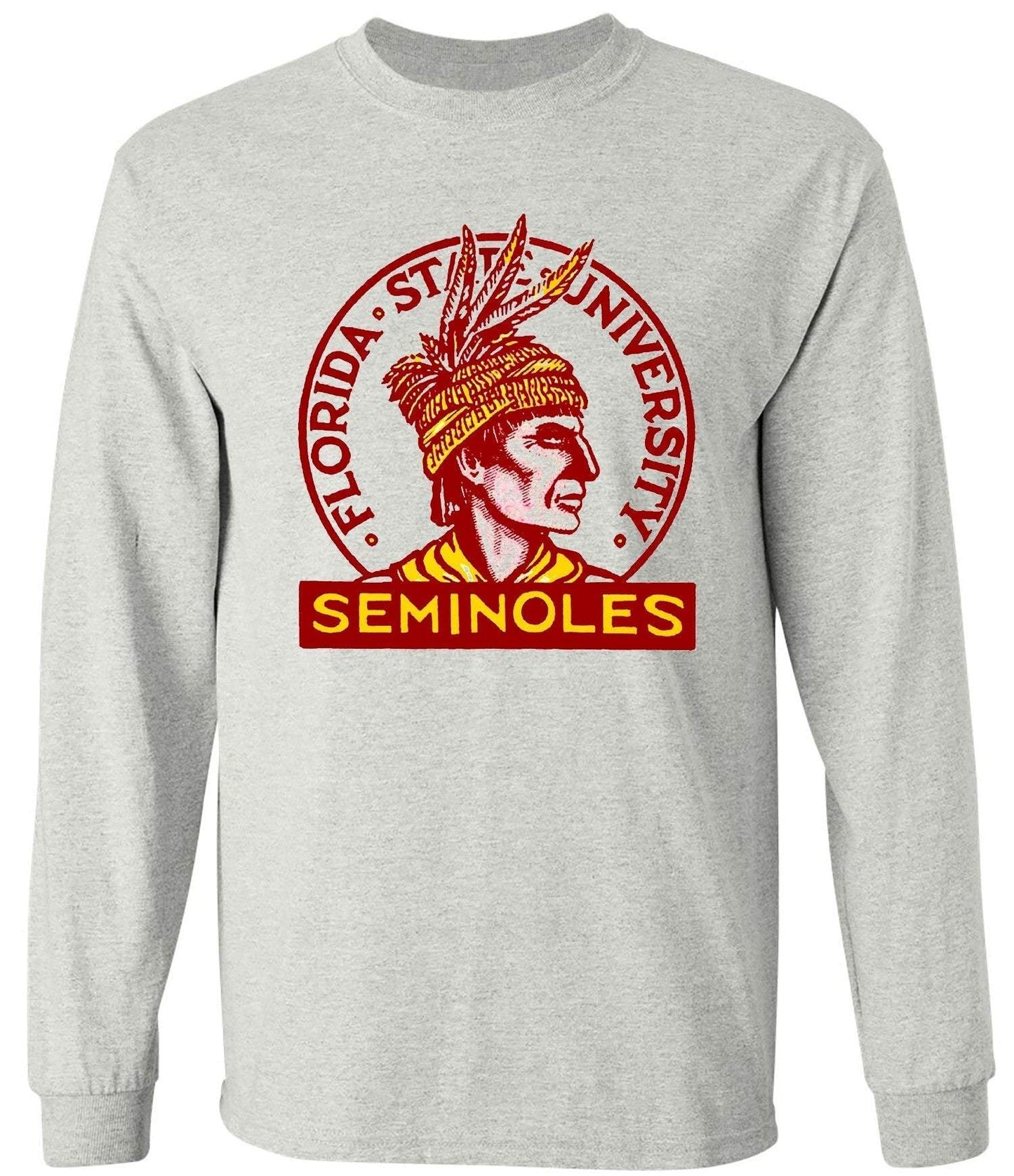 Florida State Vintage Booster Club Tee in Old Skool Grey featuring Seminoles logo.