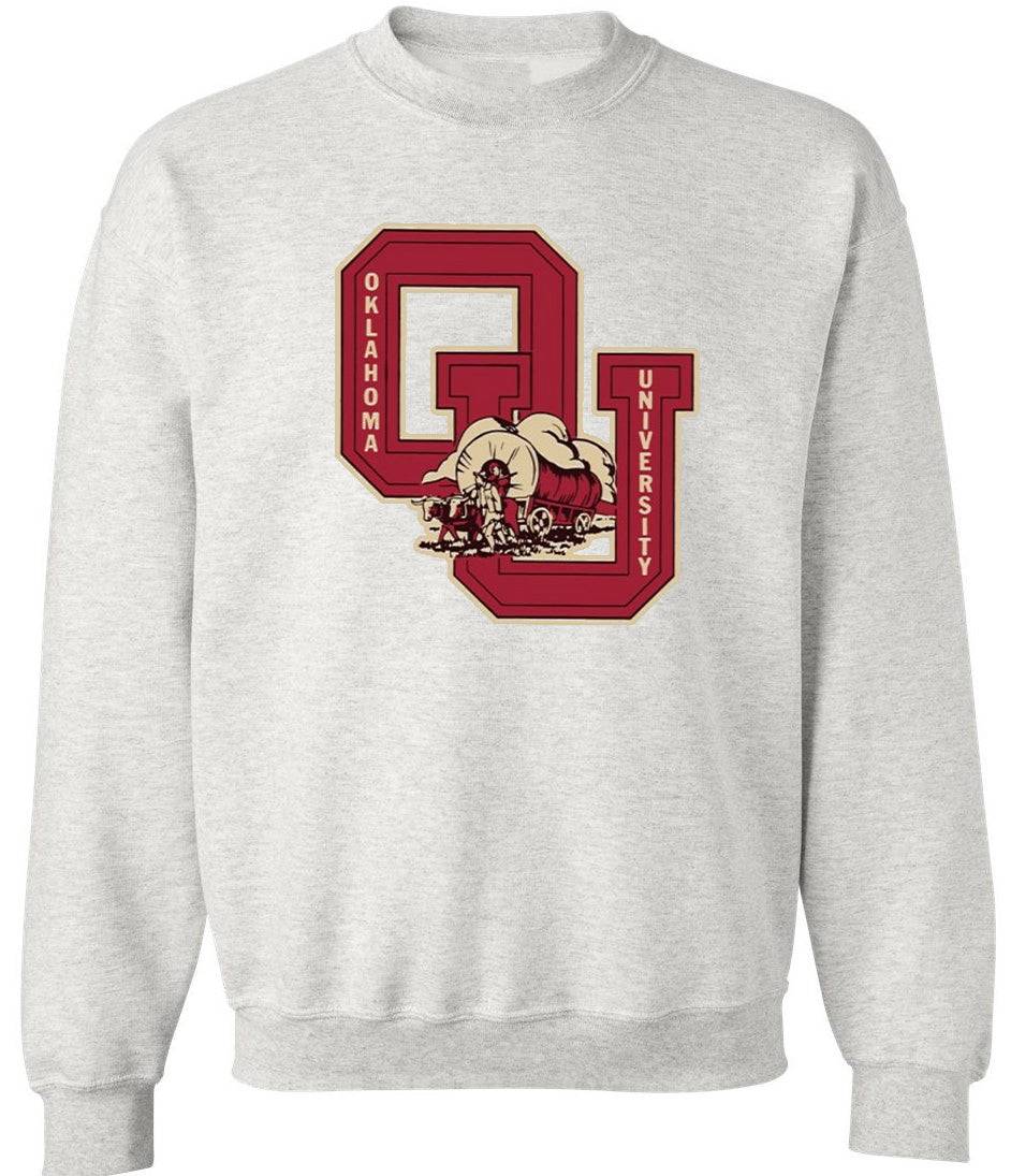 Oklahoma Vintage Booster Club sweatshirt in Old Skool Grey with university logo.