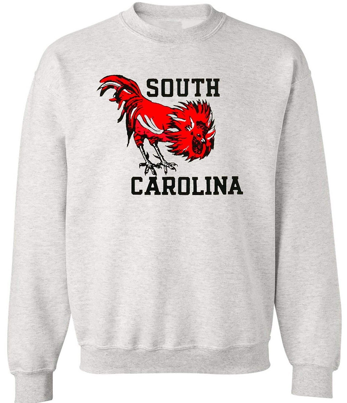South Carolina Vintage Booster Club grey sweatshirt with rooster graphic.