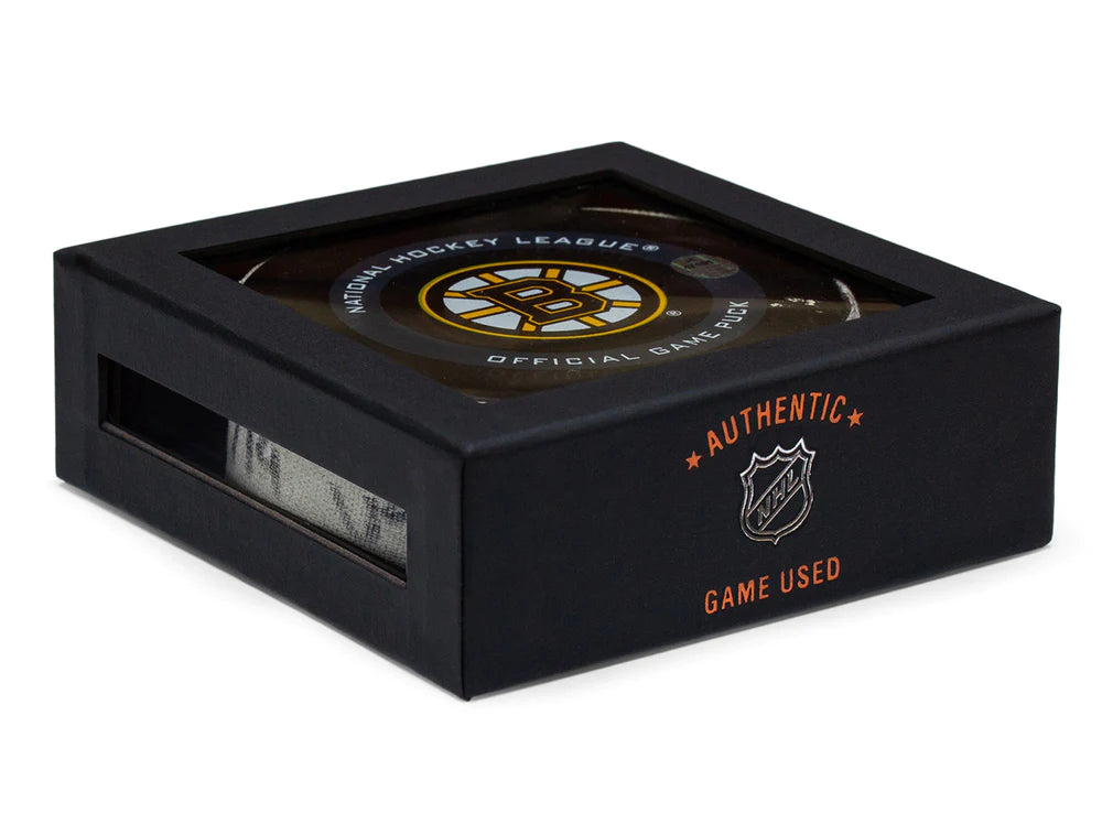 Boston Bruins Game Used Puck Bottle Opener - RetroSportCo