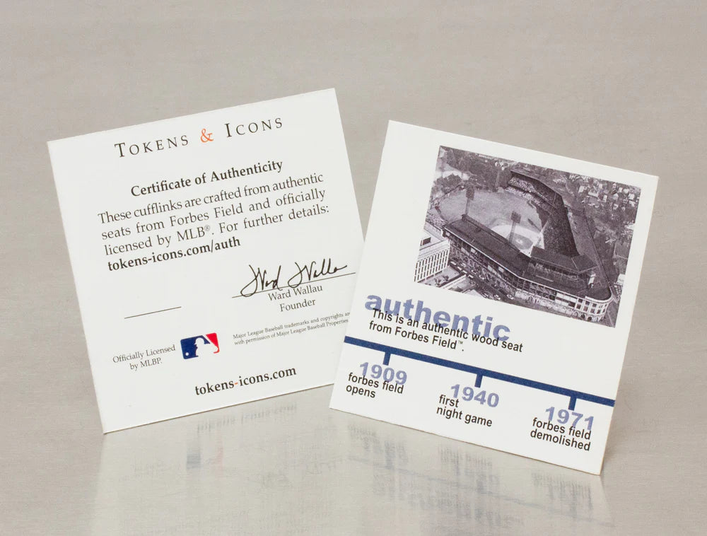 Pittsburgh Pirates Forbes Field Seat Cufflinks - RetroSportCo