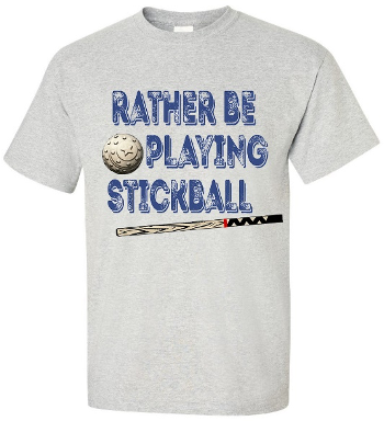 Rather Be Playing Stickball Short Sleeve T-Shirt - RetroSportCo