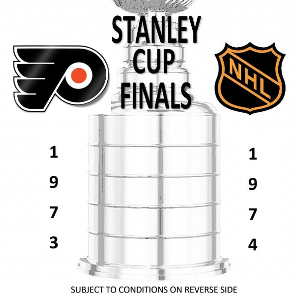 1974 Stanley Cup Philadelphia Flyers Spectrum Ticket Poster