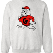 Georgia Vintage 1960 Bulldogs sweatshirt in Old Skool Grey with ribbed cuffs and waist.