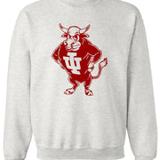 Indiana Vintage 1960s Booster Club sweatshirt in Old Skool Grey with Hoosiers logo.