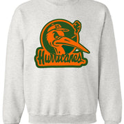 Miami Vintage 1969 Booster Club Sweatshirt in Old Skool Grey with Hurricanes logo.
