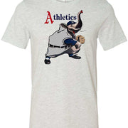 Philadelphia A's Play Ball Tee in ash grey with vintage Athletics graphic.