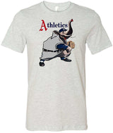 Philadelphia A's Play Ball Tee in ash grey with vintage Athletics graphic.