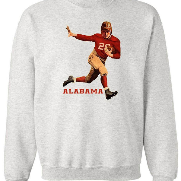 Alabama Vintage 1935 Rose Bowl sweatshirt in Old Skool Grey with vintage football print.