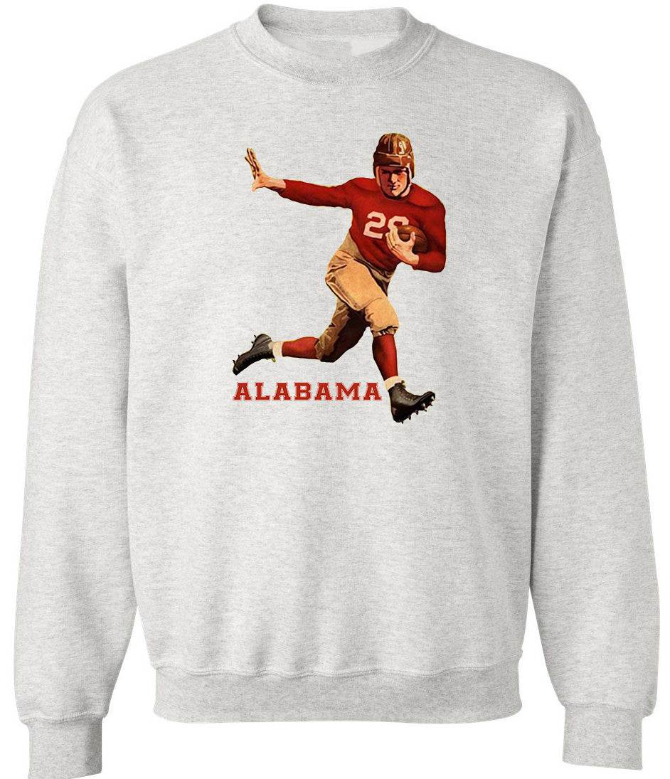 Alabama Vintage 1935 Rose Bowl sweatshirt in Old Skool Grey with vintage football print.