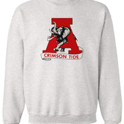 Alabama Vintage Tide Booster Club Sweatshirt, Old Skool Grey, Crimson Tide logo.