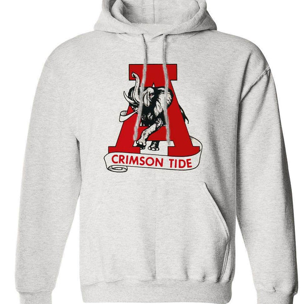 Alabama Vintage Tide Booster Club sweatshirt in Old Skool Grey with Crimson Tide logo.
