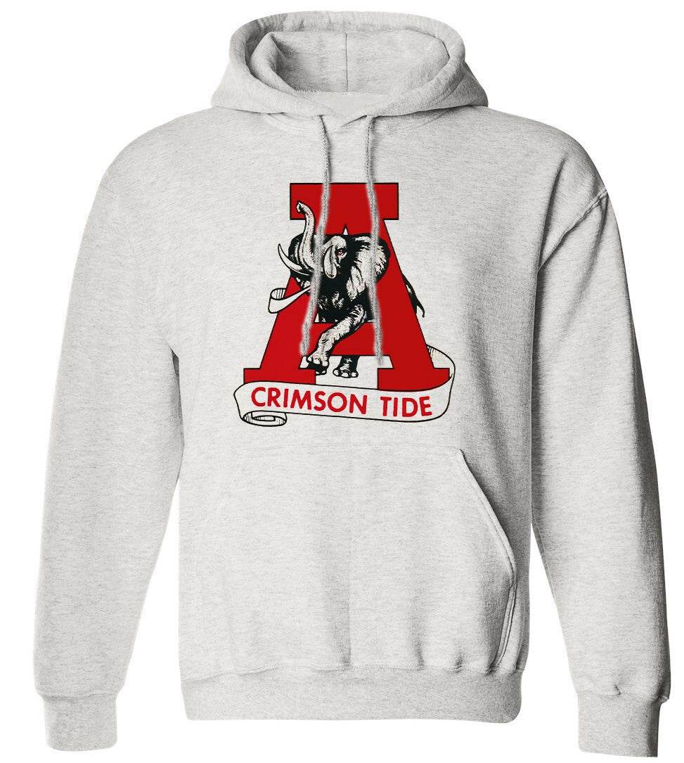 Alabama Vintage Tide Booster Club sweatshirt in Old Skool Grey with Crimson Tide logo.