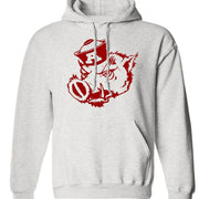 Arkansas Vintage Booster Club sweatshirt in grey with Razorbacks logo, available in crewneck or hoodie style.