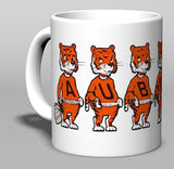 Ceramic mug with Auburn Vintage Booster Club tiger design, cream color.