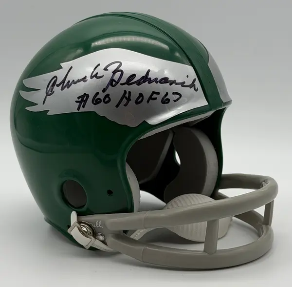 Chuck Bednarik Philadelphia Eagles Autographed Mini Helmet