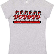 Boston Terriers vintage booster club tee in old skool grey with mascot design.