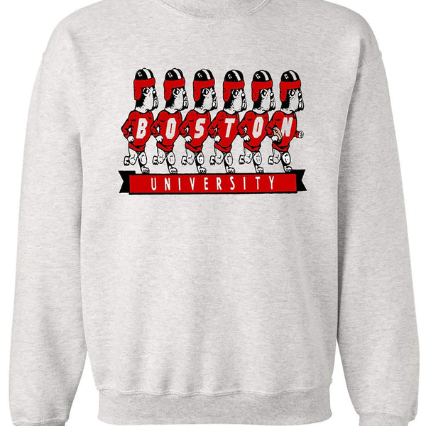 Boston Vintage Booster Club Sweatshirt in Old Skool Grey with Terriers graphic.