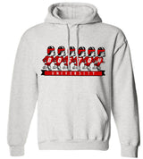 Boston Vintage Booster Club grey hoodie with university graphic, unisex sizes.