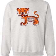 Clemson Vintage Booster Club sweatshirt in Old Skool Grey with tiger logo.