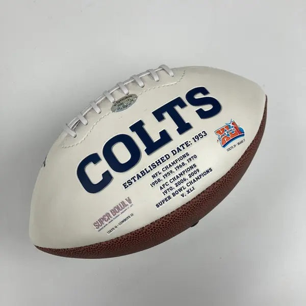 Baltimore Colts Legends Autographed NFL Hall of Fame Leather Football