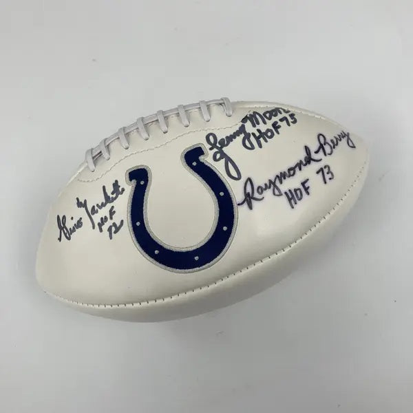 Baltimore Colts Legends Autographed NFL Hall of Fame Leather Football