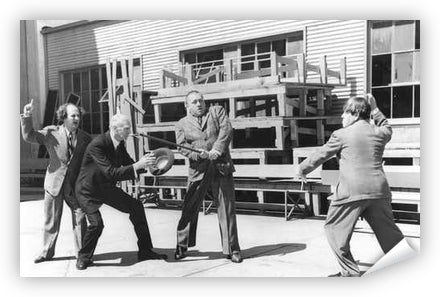 Connie Mack & 3 Stooges Stickball Poster