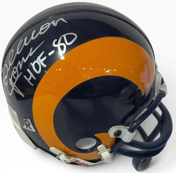 Deacon Jones Los Angeles Rams Autographed Throwback Riddell Mini Helmet