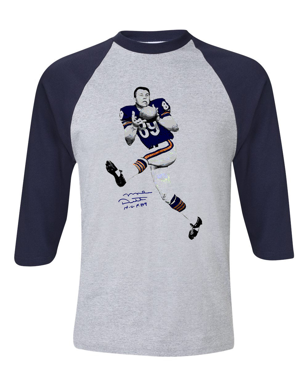 Mike Ditka Chicago Bears NFL Legends Signature Collection Raglan Tee