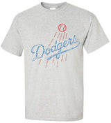 Dodgers Legends Logo Tee in Old Skool Grey with graphic design.