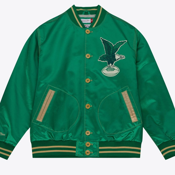 1938 Philadelphia Eagles Throwback Satin Jacket  NEW!!