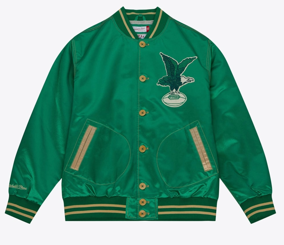 1938 Philadelphia Eagles Throwback Satin Jacket  NEW!!
