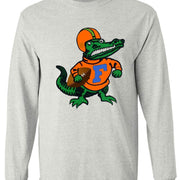 Florida Gators Vintage Booster Club Long Sleeve Football Tee in Old Skool Grey.