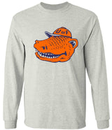 Florida Gators Vintage Booster Club Mascot Tee in Old Skool Grey with Mr. Gator design on preshrunk ringspun cotton.