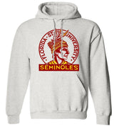 Florida State Vintage Seminoles Hoodie in Old Skool Grey with pouch pocket.