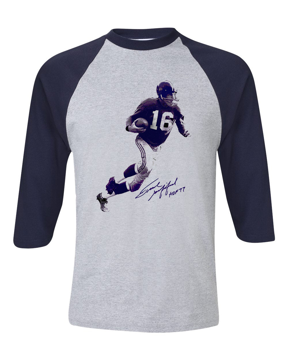 Frank Gifford New York Giants NFL Legends Signature Collection Raglan Tee