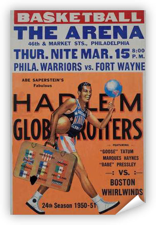 1951 Harlem Globetrotters Philadelphia Poster