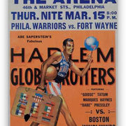 Harlem Globetrotters Philadelphia Arena 1950s Poster