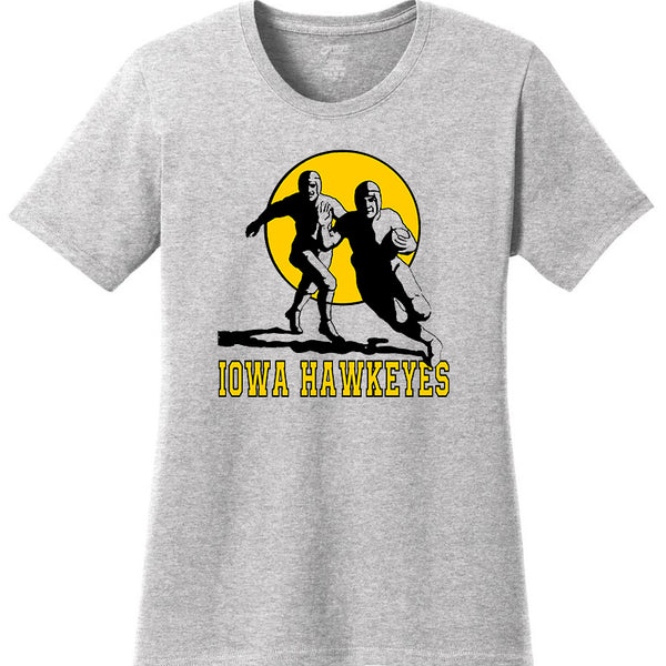 Vintage Iowa Hawkeyes Booster Club Football Tee - RetroSportCo