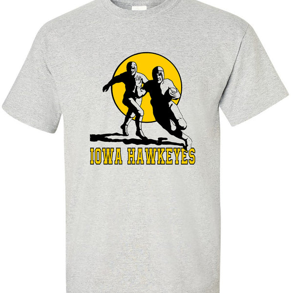 Vintage Iowa Hawkeyes Booster Club Football Tee - RetroSportCo