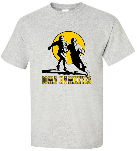 Vintage Iowa Hawkeyes Booster Club Football Tee - RetroSportCo