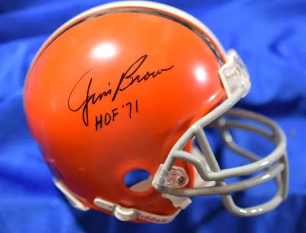 Jim Brown Cleveland Browns Autographed Mini Helmet
