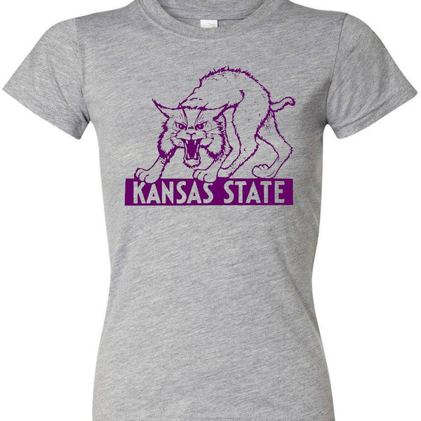 Kansas Wildcats Vintage Booster Club T-shirt in Old Skool Grey.