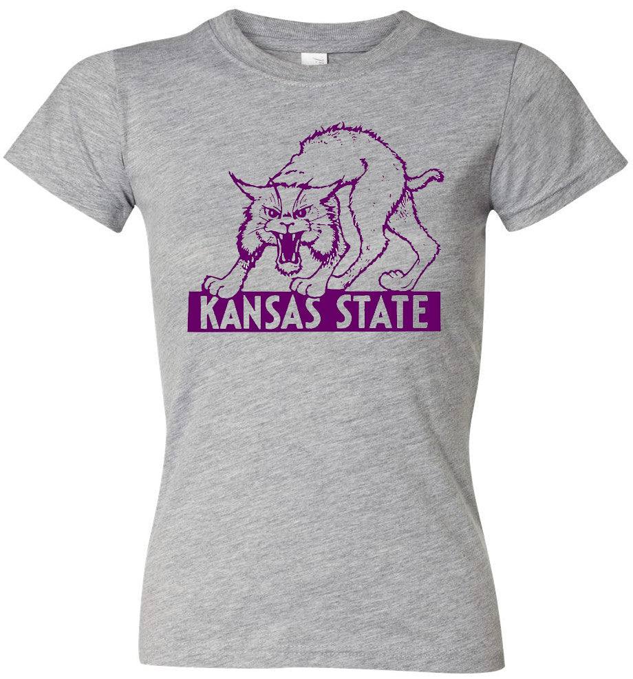 Kansas Wildcats Vintage Booster Club T-shirt in Old Skool Grey.