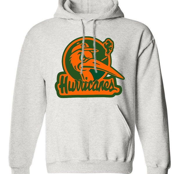 Miami Vintage 1969 Booster Club sweatshirt in Old Skool Grey with ribbed cuffs and waist.
