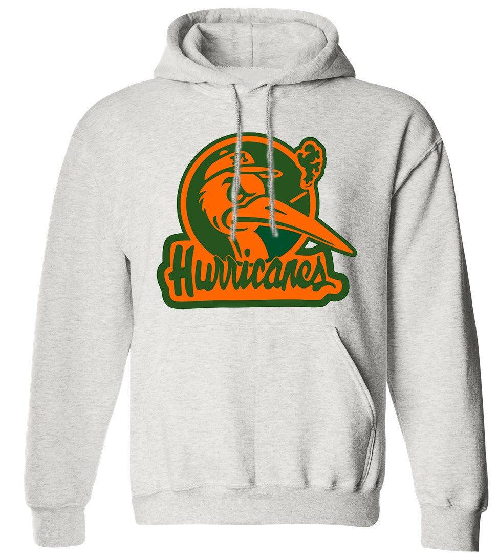 Miami Vintage 1969 Booster Club sweatshirt in Old Skool Grey with ribbed cuffs and waist.