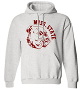 Mississippi State vintage Bulldogs sweatshirt in Old Skool Grey with a hood and pouch pockets.