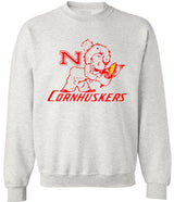 Nebraska Vintage Booster Club Cornhuskers sweatshirt in Old Skool Grey with classic design.