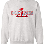 Ole Miss Vintage Rebels sweatshirt in Old Skool Grey with logo, heavyweight cotton fleece.